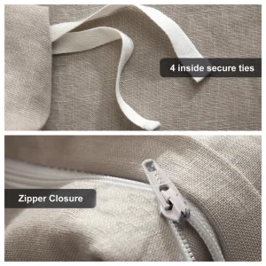 Linen Duvet Cover zipper