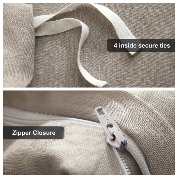 Linen Duvet Cover zipper