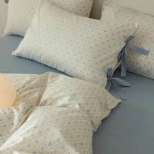Cotton Blue Floral Duvet Cover Set