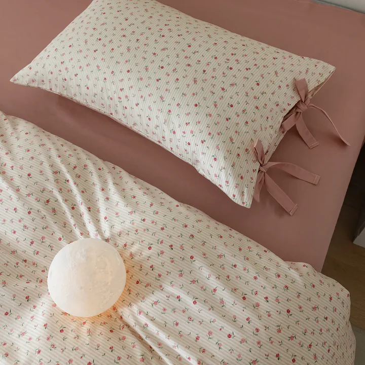 Cotton Bow Tie Duvet Cover Set
