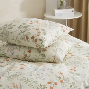 Floral Green Cotton Duvet Cover Set All Size