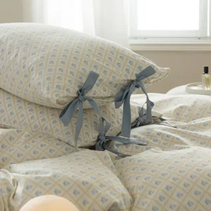 Premium Cotton Blue Floral Duvet Cover Set