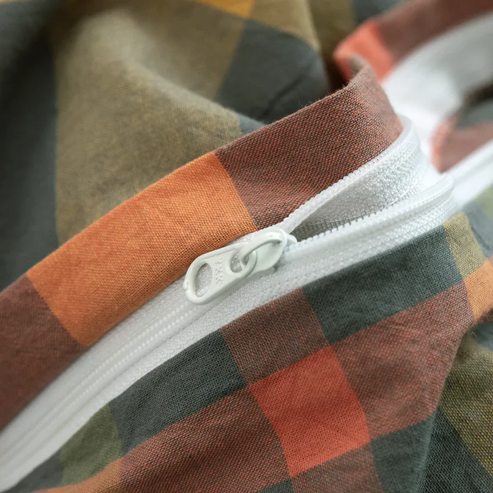 Rustic Cotton Duvet Cover Set for eiderdown comforter