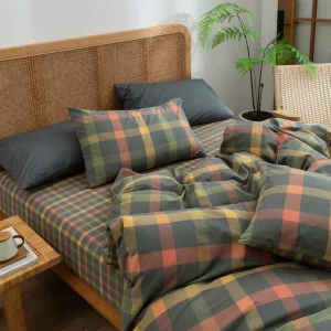 Rustic Eiderdown Cotton Duvet Cover Set