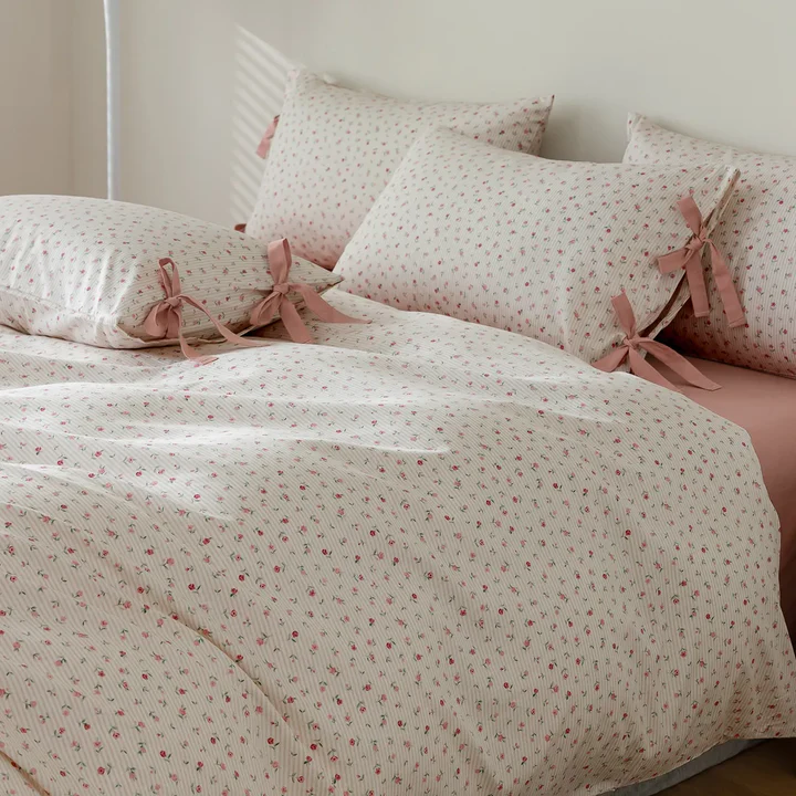 best 100% pure cotton duvet pink color set