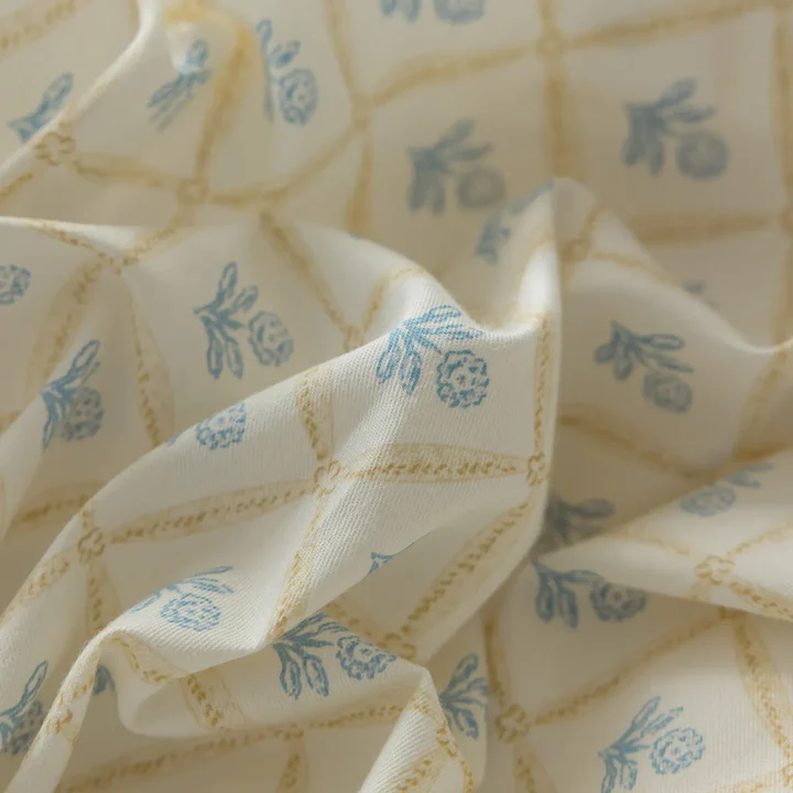 best Cotton Blue Floral Duvet Cover Set