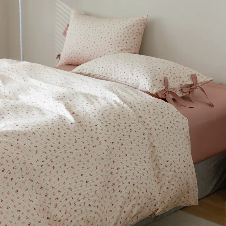best cotton duvet pink color set