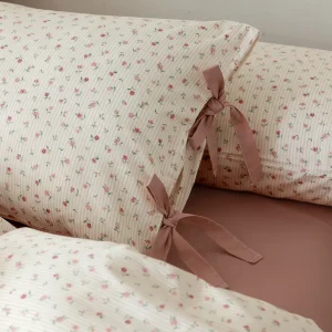 buy floral cotton duvet pink color set