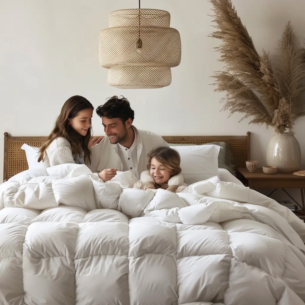 family-using-eiderdown