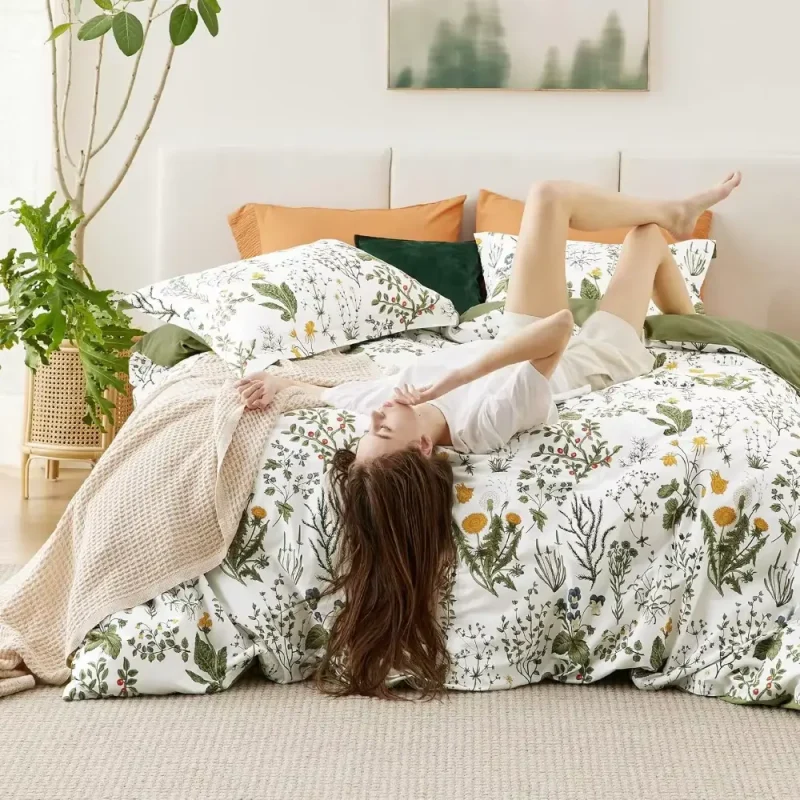 floral premium cotton duvet cover