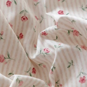 pink floral Cotton duvet cover set