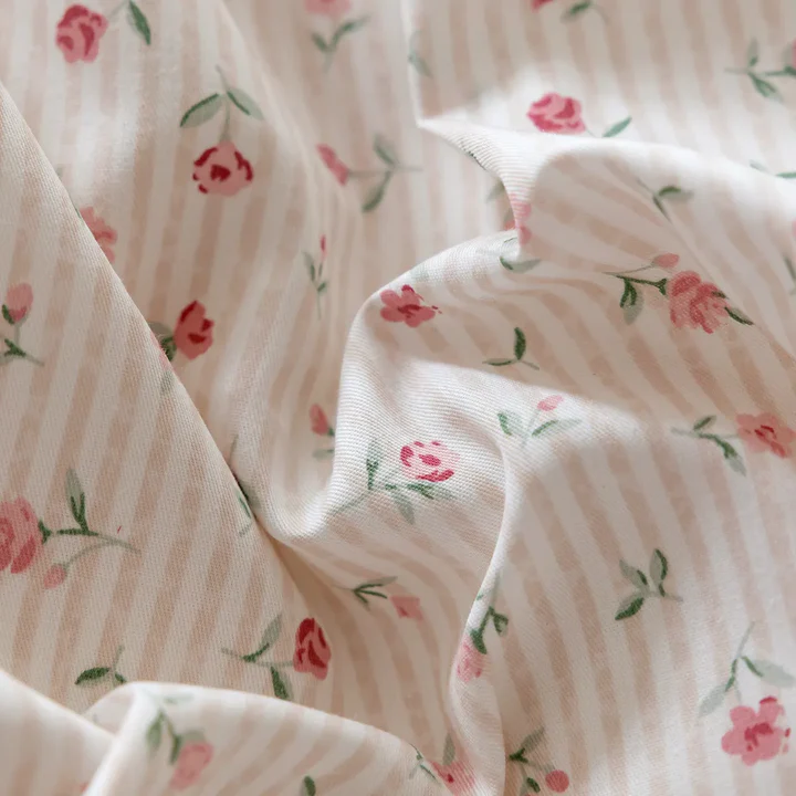 pink floral Cotton duvet cover set
